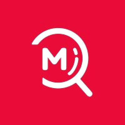 Aquí hay marketing logo