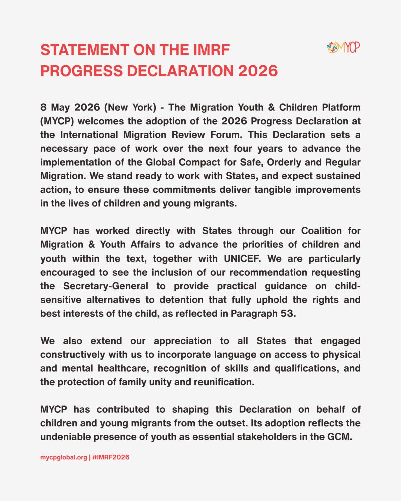 Image 3 - Migration Youth & Children Platform's Statement on Progress Declaration Adoption | Populer Platform