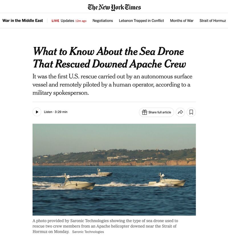 Saronic Corsair's Role in Historic Rescue Operation for U.S. Army Helicopter | Populer Platform
