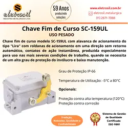Discover the SC-159UL Heavy-Duty Limit Switch with Lira Lever and Rollers by Eletrosil | Populer Platform