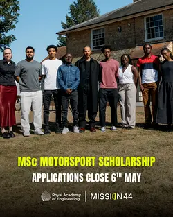 Apply Now for Fully Funded MSc Motorsport Scholarship with Mission 44 and Royal Academy of Engineering | Populer Platform