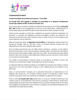 Protect Journalists and Reimagine Media Future in DRC and Great Lakes on World Press Freedom Day | Populer Platform