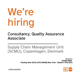 Join UNFPA's SCMU Team as Quality Assurance Associate in Copenhagen | Populer Platform