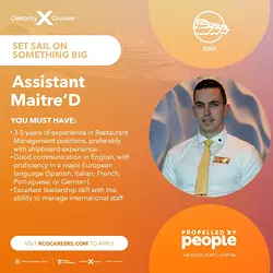 Join Celebrity Cruises as an Assistant Maître d’ to Lead Luxury Dining Teams | Populer Platform