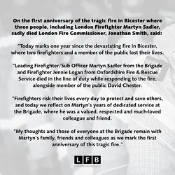 London Fire Commissioner Honors Fallen Firefighter on Bicester Tragedy Anniversary | Populer Platform