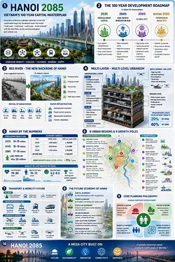 Hanoi's 100-Year Masterplan Aims for Sustainable, Smart Mega City by 2085 | Populer Platform