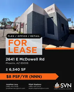 Lease ±6,540 SF Flexible Office/Retail Space in Phoenix at Discounted Rate | Populer Platform
