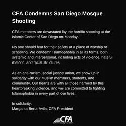 Stand Against Islamophobia: CFA's Response to San Diego Shooting | Populer Platform