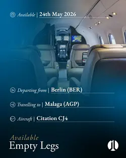 Empty Leg Alert: Berlin to Malaga on Citation CJ4 Private Jet | Populer Platform
