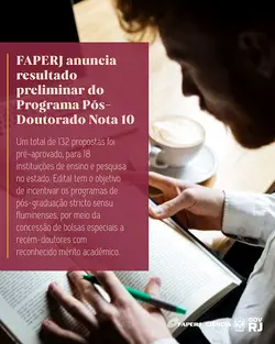 FAPERJ Announces Preliminary Results for 'Pós-Doutorado Nota 10' Program | Populer Platform