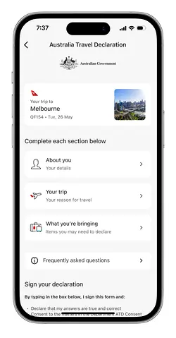 Digital Arrival Declaration Now Available for Melbourne Passengers via Qantas App | Populer Platform