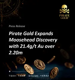 Pirate Gold's Moosehead Zone Expands with High-Grade Gold Discovery | Populer Platform