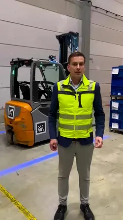 CEO Michael Demes Demonstrates Physical AI in Action for Forklift Safety | Populer Platform