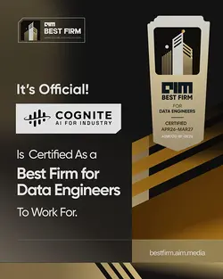 Cognite Recognized as Best Firm for Data Engineers by AIM | Populer Platform