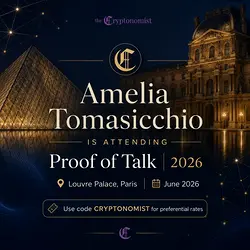 Amelia Tomasicchio at Proof of Talk 2026: Leading Web3 Discussions at Louvre Palace | Populer Platform