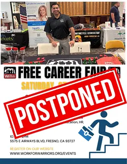 Rescheduled Work For Warriors Fresno Career Fair: Stay Tuned for New Date | Populer Platform