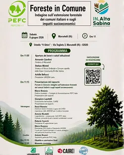 Presentazione Rapporto 'Foreste in Comune' il 6 Giugno 2026 a Marcetelli | Populer Platform