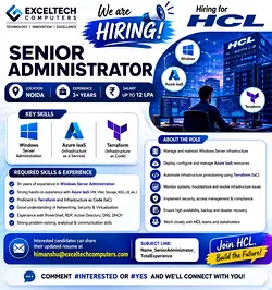 Join Our Team: Senior Administrator Hiring in Noida with Expertise in Windows & Azure | Populer Platform
