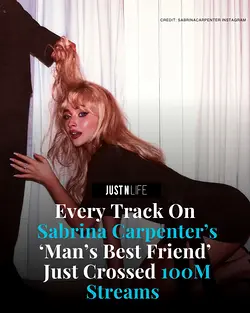 Sabrina Carpenter's 'Man’s Best Friend' Album Achieves 12 Tracks with 100M+ Streams Each | Populer Platform