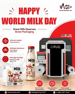 Celebrate World Milk Day with Arrow Systems' Premium Label Printer | Populer Platform