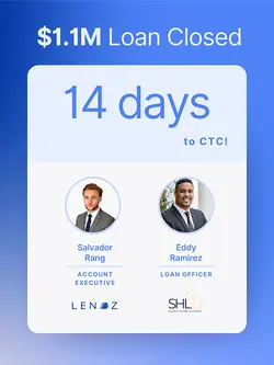 Salvador and Team Achieve $1.1M Loan Closure in 14 Days with Lenz Financial | Populer Platform